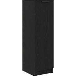 vidaXL Schoenenkast Zwart Eiken 29,5 x 35 x 101 cm Bewerkt hout