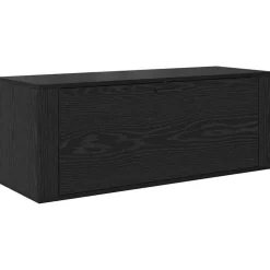 vidaXL Schoenenkast Zwart eiken 100 x 35 x 38 cm Bewerkt hout