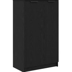 vidaXL Schoenenkast Zwart Eiken 59 x 35 x 100 cm Bewerkt hout