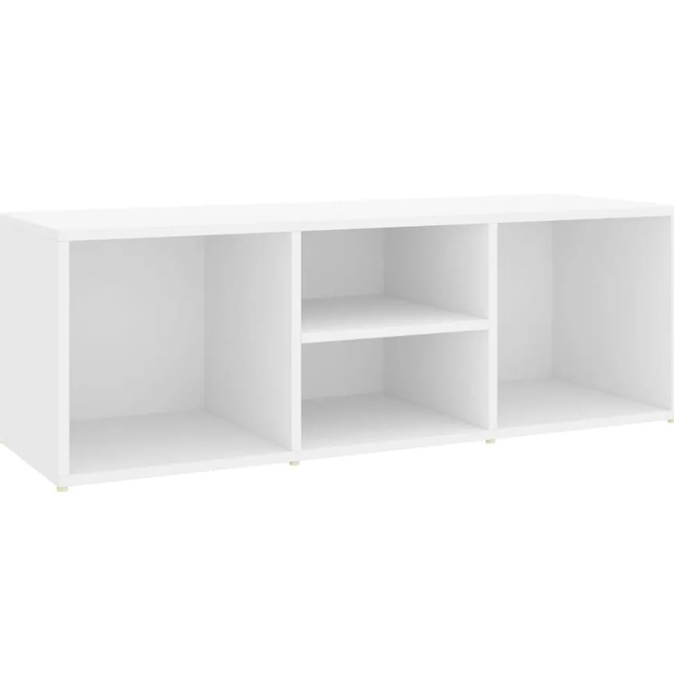 vidaXL Schoenenopbergbank 105x35x35 cm bewerkt hout wit