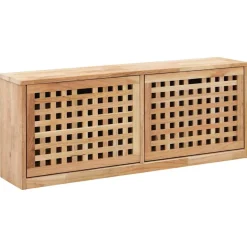 vidaXL Schoenenopbergbank 94x20x38 cm massief walnotenhout