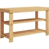 vidaXL Schoenenrek 3-laags 70x27,5x45 cm bamboe