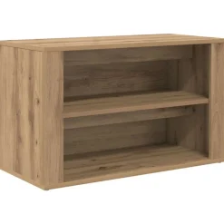 vidaXL Schoenenrek met plank artisanaal eikenkleurig 75 x 35 x 45 cm
