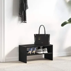vidaXL Schoenenrek stapelbaar 60x30x30,5 cm zwart eikenkleurig