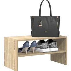 vidaXL Schoenenrek stapelbaar 60x30x30,5 cm sonoma eikenkleurig