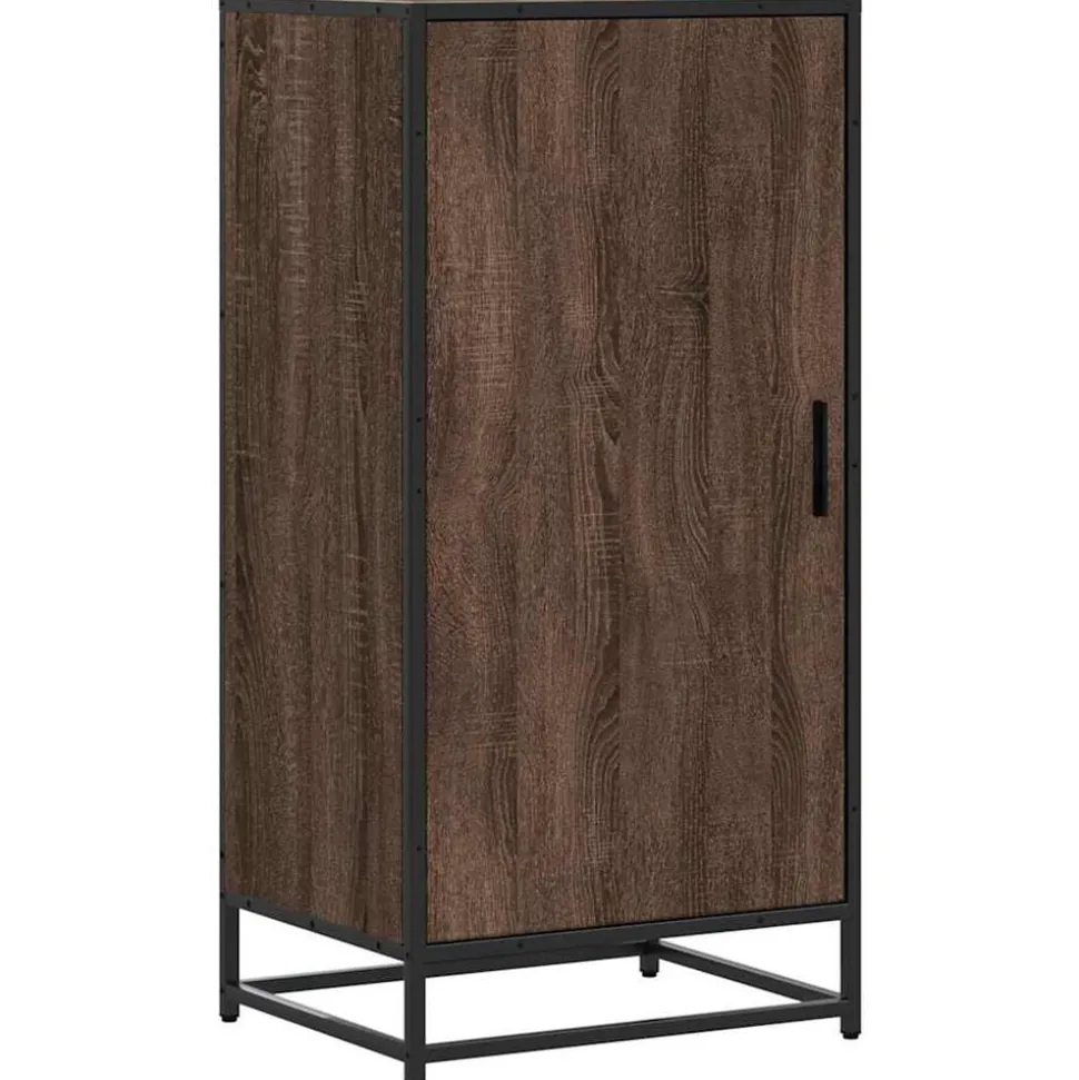 vidaXL Schoenenrek 48x38x97,5 cm bewerkt hout bruin eikenkleurig