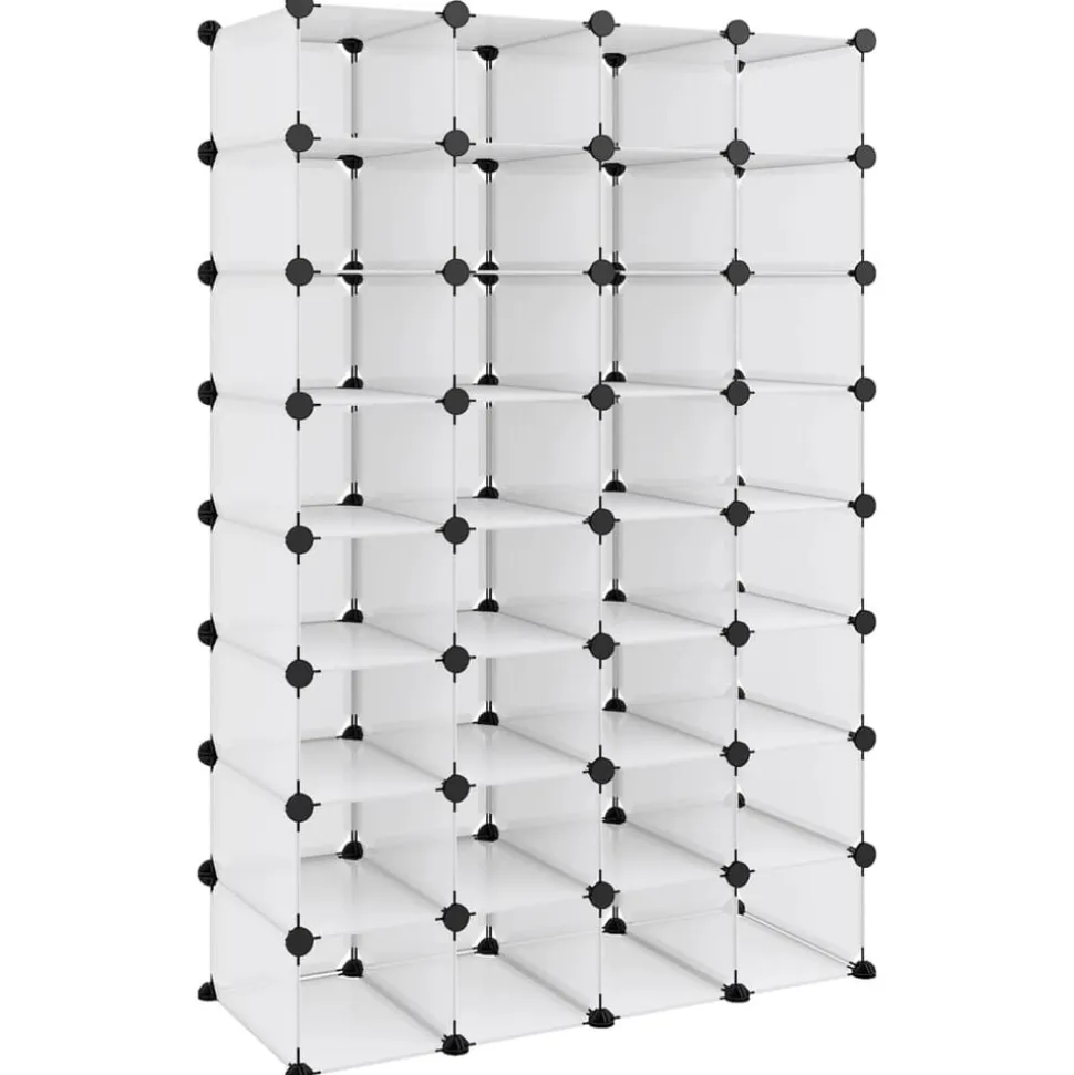 vidaXL Schoenenrek 93x36,5x140 cm polypropeen transparant