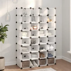 vidaXL Schoenenrek 93x36,5x140 cm polypropeen transparant