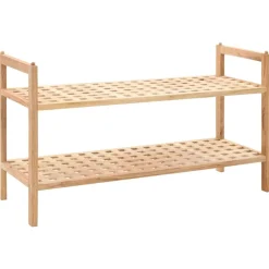 vidaXL Schoenenrek 69x26x40 cm massief walnotenhout