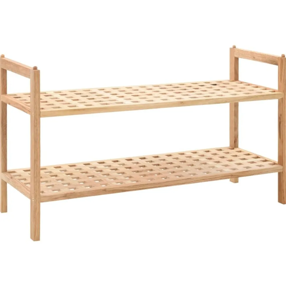 vidaXL Schoenenrek 69x26x40 cm massief walnotenhout