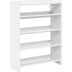 vidaXL Schoenenrek 60x25x81 cm bewerkt hout wit