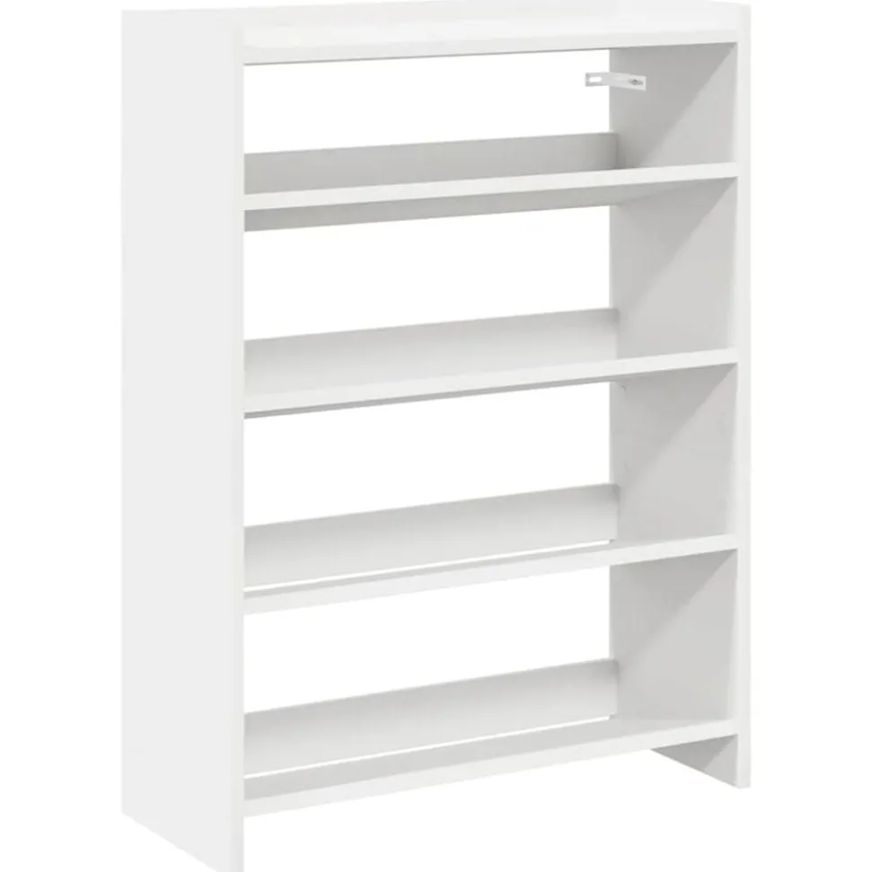 vidaXL Schoenenrek 60x25x81 cm bewerkt hout wit