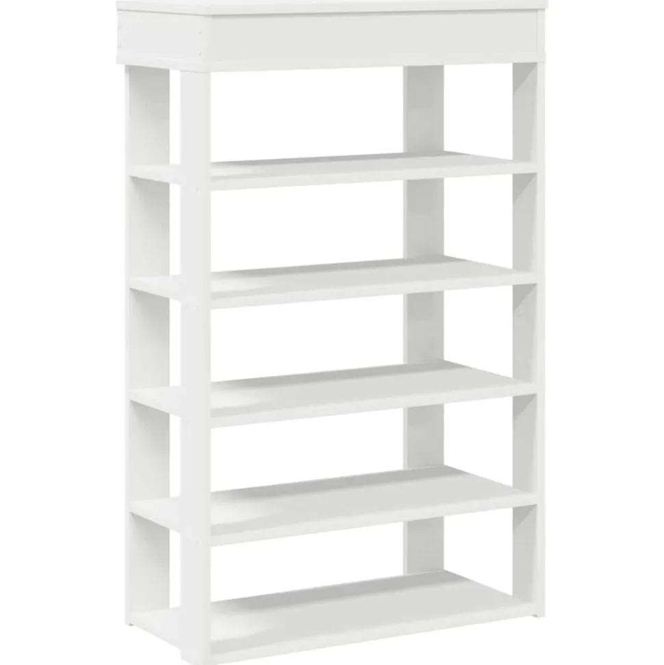 vidaXL Schoenenrek 60x30x98 cm bewerkt hout wit