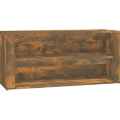 vidaXL Schoenenrek 100x35x45 cm bewerkt hout gerookt eikenkleurig