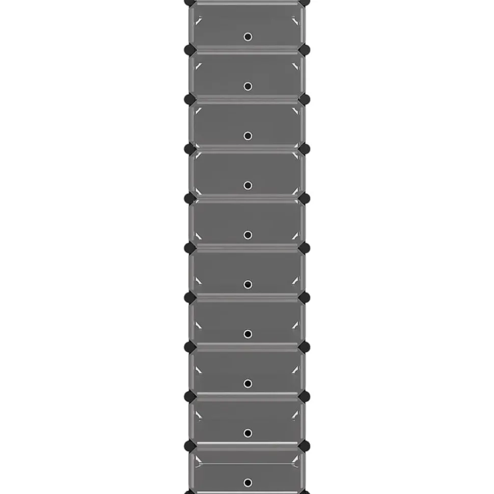 vidaXL Schoenenrek 44x32x174 cm polypropeen zwart