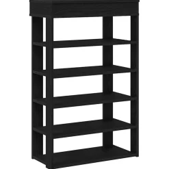 vidaXL Schoenenrek 60x30x98 cm bewerkt hout zwart