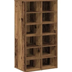 vidaXL Schoenenrek 54x34x100,5 cm bewerkt hout oud houtkleurig
