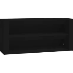 vidaXL Schoenenrek 100x35x45 cm bewerkt hout zwart