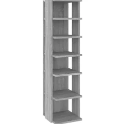 vidaXL Schoenenrek 27,5x27x102 cm bewerkt hout grijs sonoma