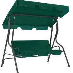 vidaXL Schommelbank 170x110x153 cm stof groen