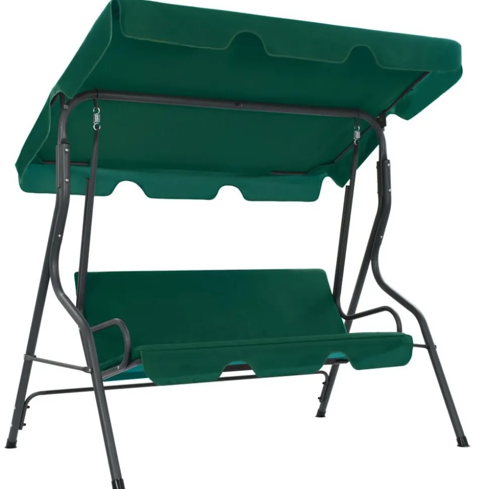 vidaXL Schommelbank 170x110x153 cm stof groen