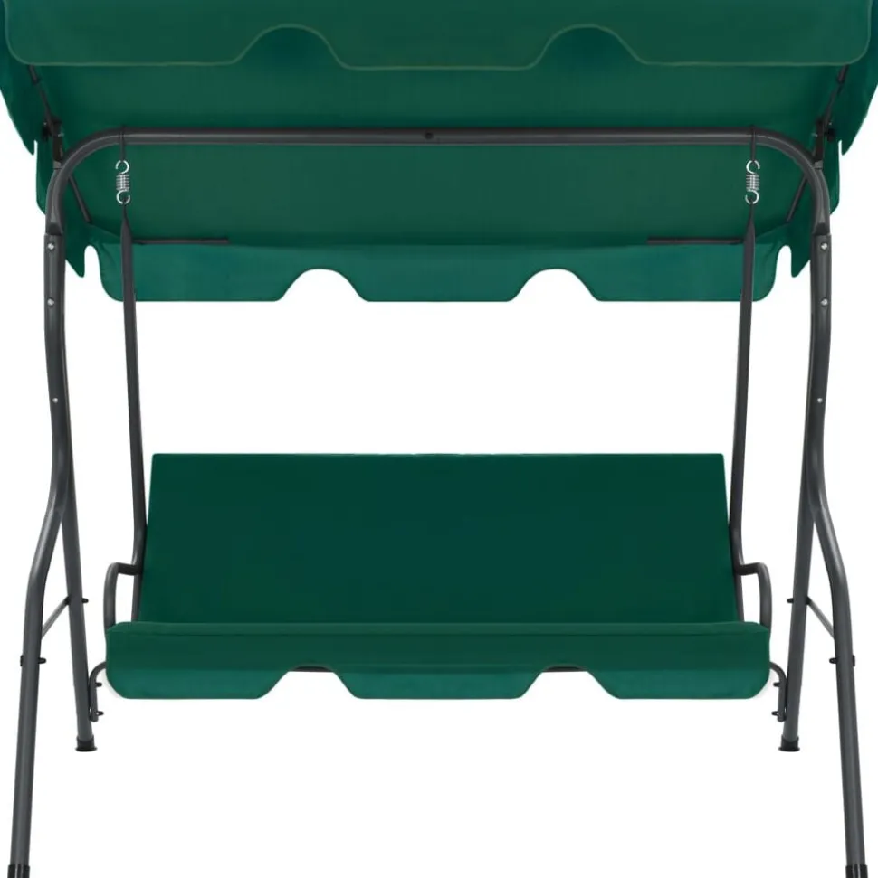 vidaXL Schommelbank 170x110x153 cm stof groen