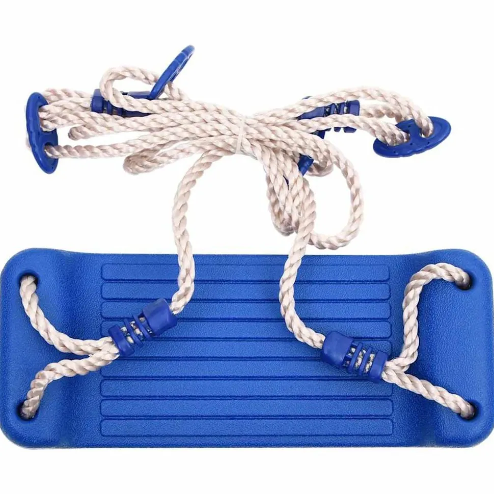 vidaXL Schommelset met 2 zitjes 38x16 cm polyetheen blauw