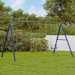 vidaXL Schommelset met schommels, ladder en klimtouw met schijven