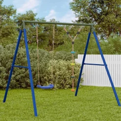 vidaXL Schommelset met schommel en klimtouw met schijven