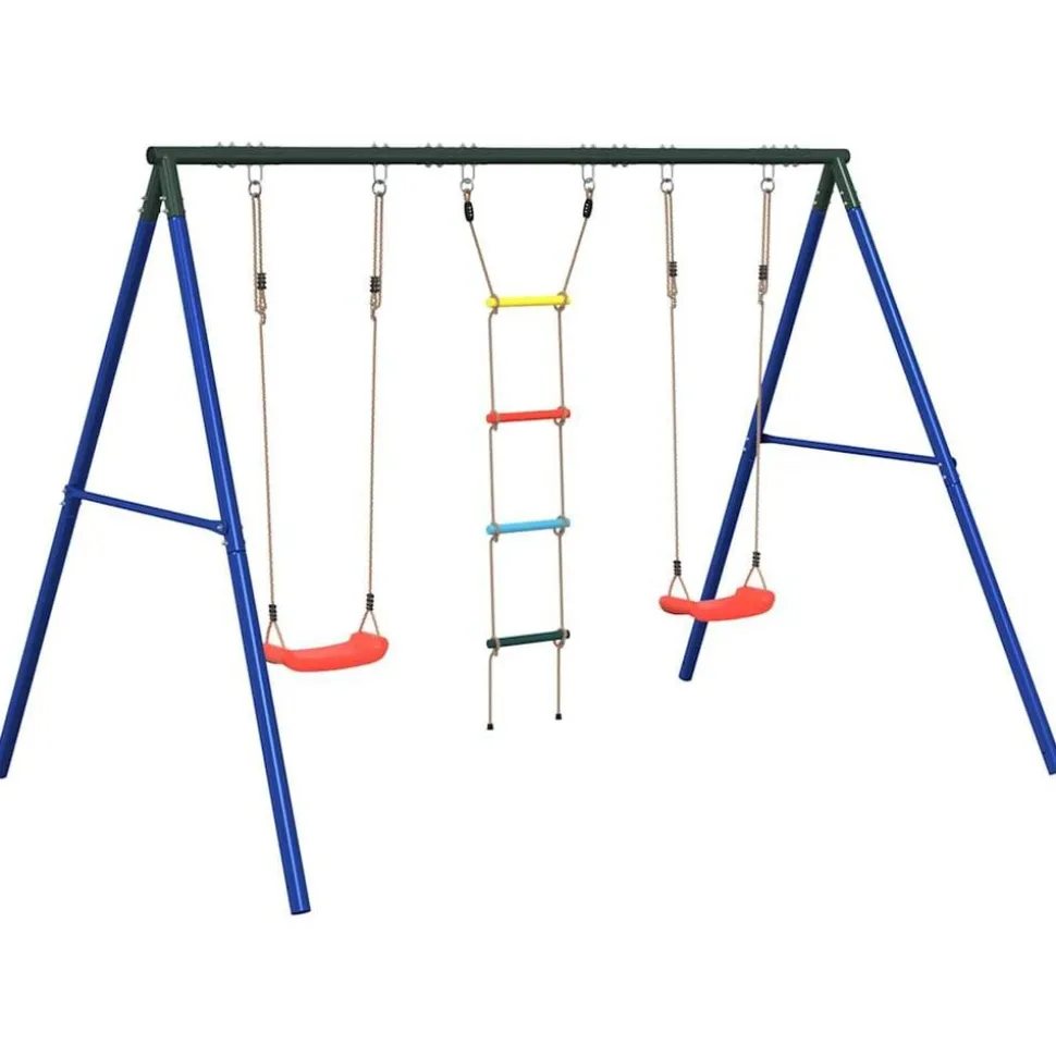 vidaXL Schommelset met schommels en ladder