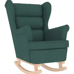 vidaXL Schommelstoel 74x90x102 cm stof donkergroen