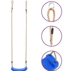 vidaXL Schommelzitje voor kinderen blauw