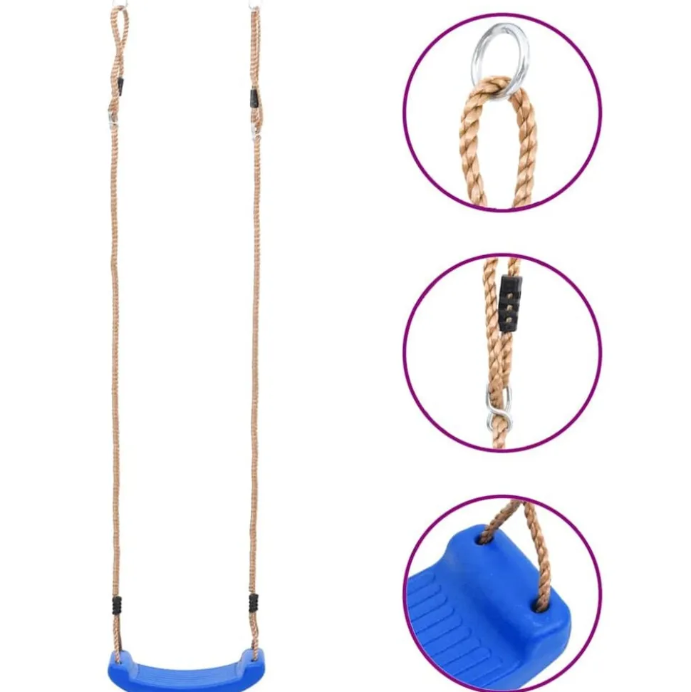 vidaXL Schommelzitje voor kinderen blauw