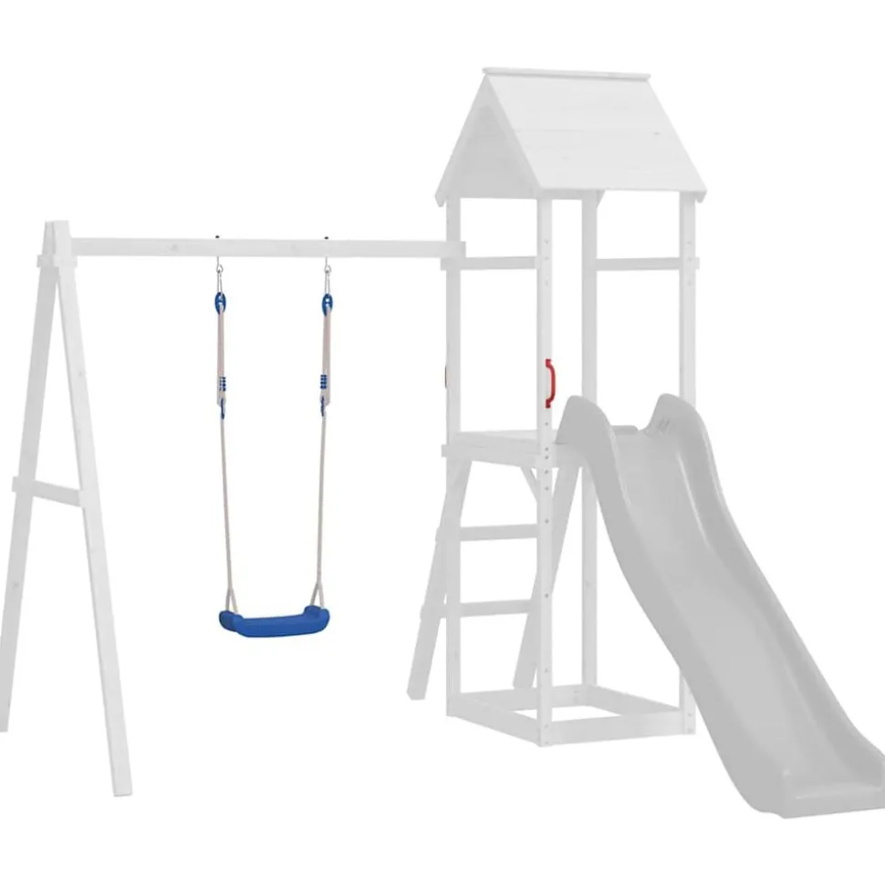 vidaXL Schommelzitjes 2 st met touwen 37x15 cm polyetheen blauw