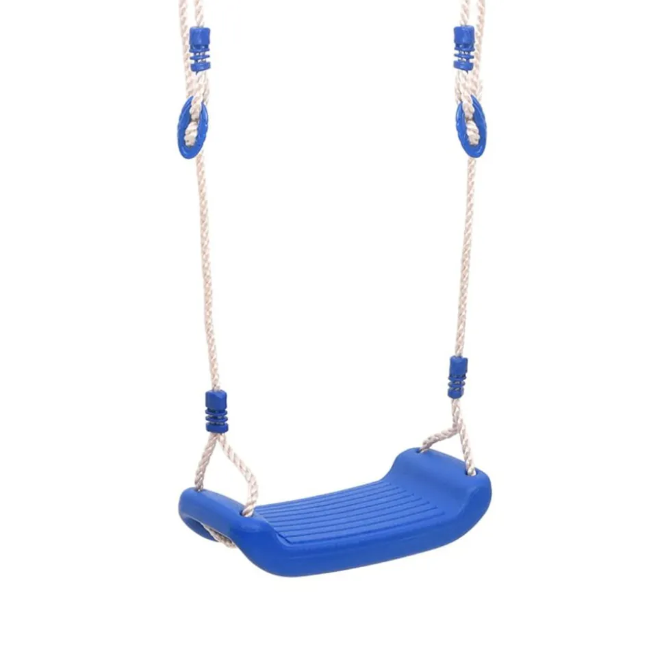 vidaXL Schommelzitjes met touw 2 st 38x16 cm polyetheen blauw