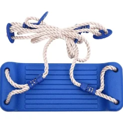 vidaXL Schommelzitjes met touw 2 st 38x16 cm polyetheen blauw