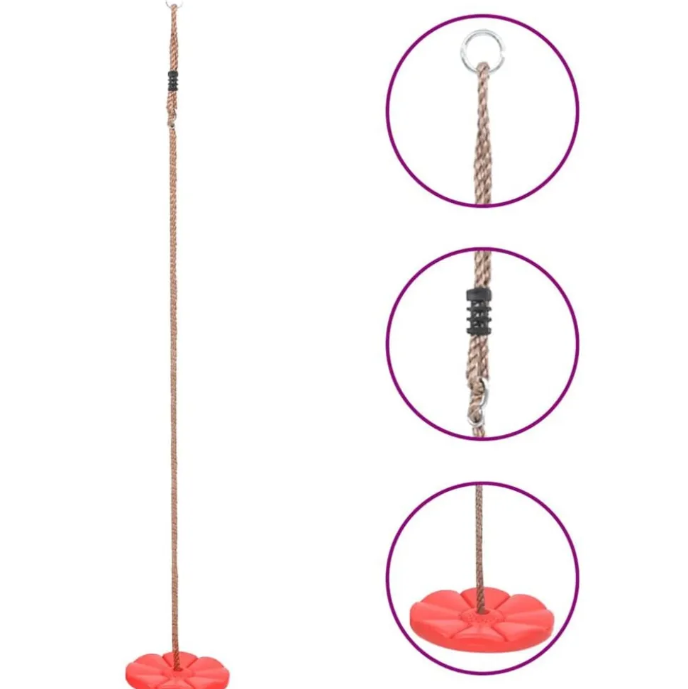 vidaXL Schotelschommel 200 cm rood