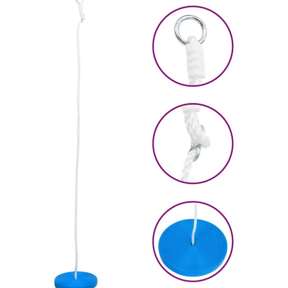 vidaXL Schotelschommel 200cm blauw