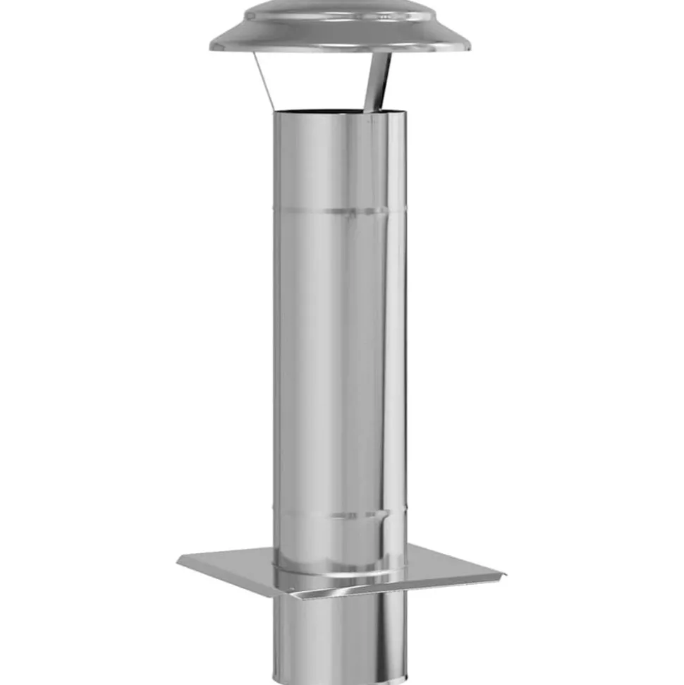 vidaXL Schouw Verlenging Zilver 25 x 25 x 65 cm Roestvrij staal