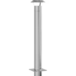 vidaXL Schouw Verlenging Zilver 25 x 25 x 132 cm Roestvrij staal