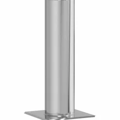 vidaXL Schouwkop Verlenging Zilver 24 x 24 x 50 cm Roestvrij staal