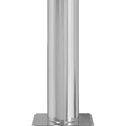 vidaXL Schouwkop Verlenging Zilver 24 x 24 x 50 cm Roestvrij staal