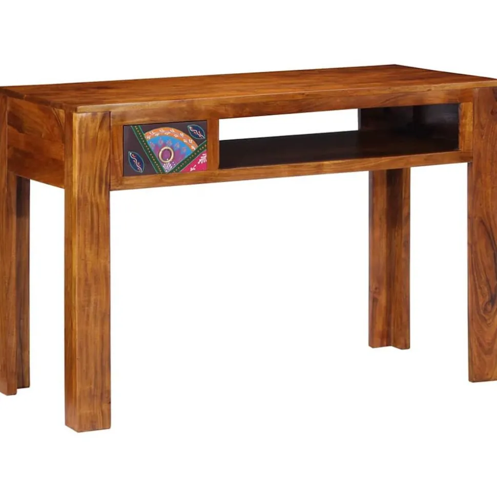 vidaXL Schrijfbureau met lade met opslag Bruin 110 x 50 x 73 cm