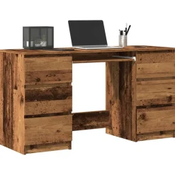 vidaXL Schrijftafel 140x50x77 cm bewerkt hout oud houtkleurig