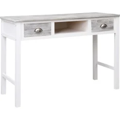 vidaXL Schrijftafel 110x45x76 cm hout grijs