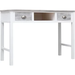 vidaXL Schrijftafel 110x45x76 cm hout grijs