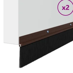 vidaXL Schroefbare Deurborstelafsluitingen 2 pcs Bruin 100 cm