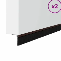 vidaXL Schroefbare Deurborstelafsluitingen 2 pcs Bruin 100 cm