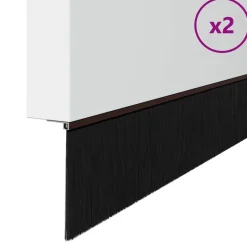 vidaXL Schroefbare Deurborstelafsluitingen 2 pcs Bruin 100 cm
