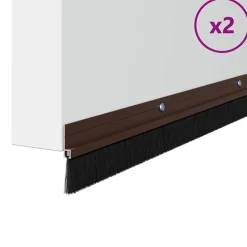 vidaXL Schroefbare Deurborstelafsluitingen 2 pcs Bruin 100 cm